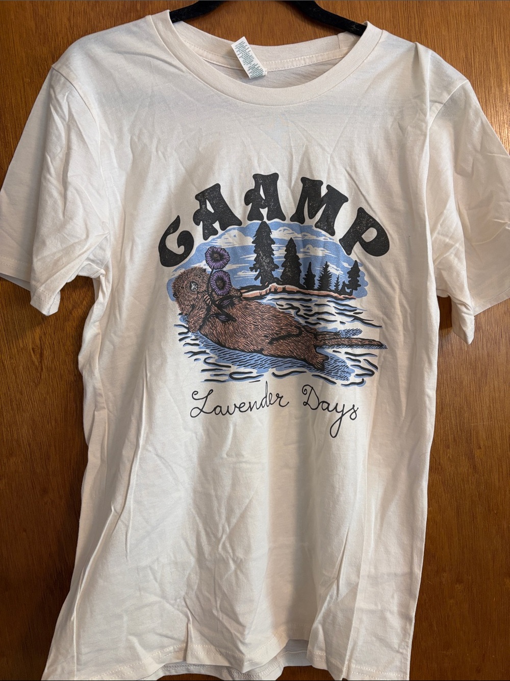 NEW! Caamp Band Lavender Days Otter Graphic Tee, Unisex